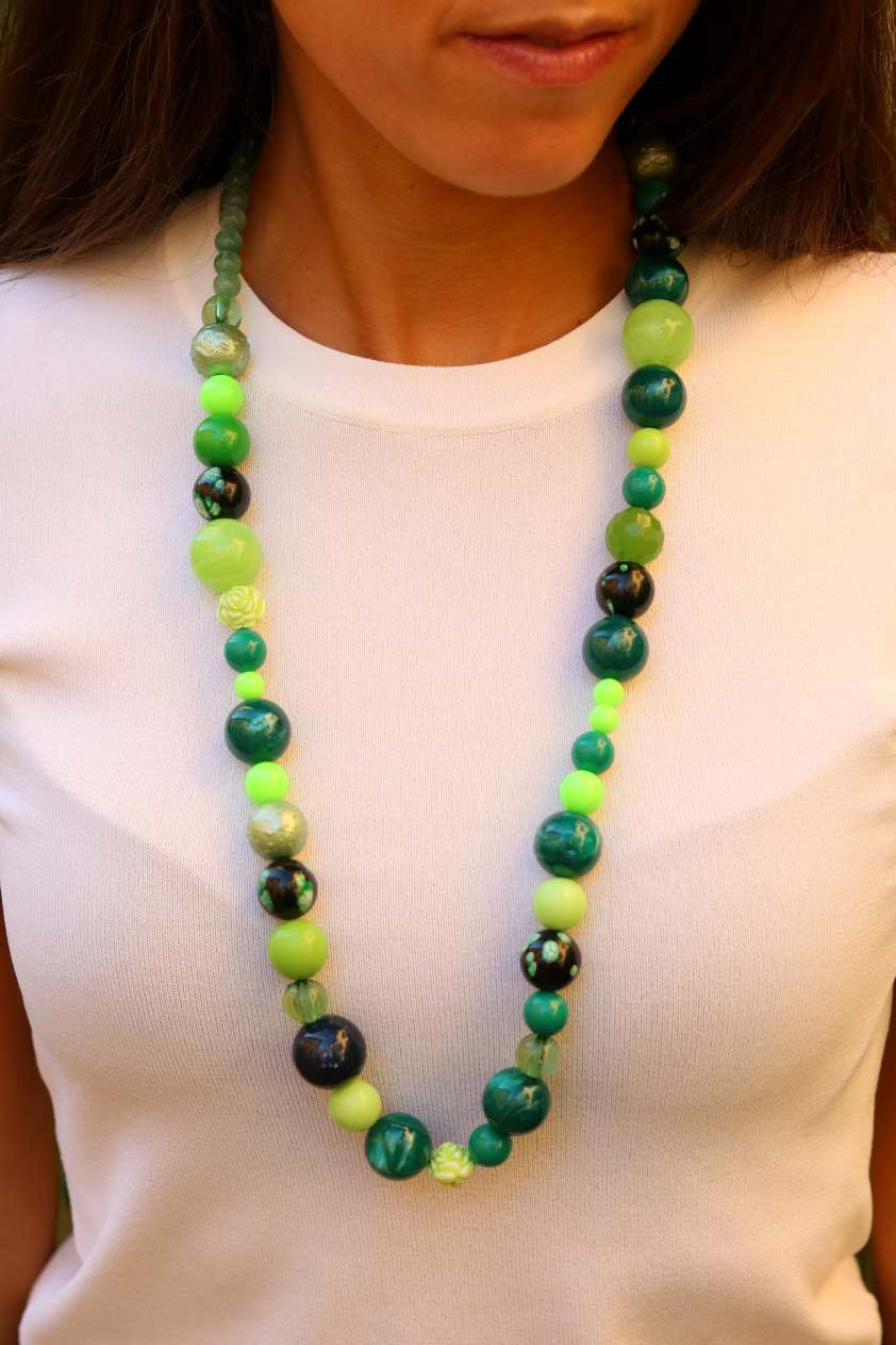 17.Fiora – Collana in Resina leggera Verde