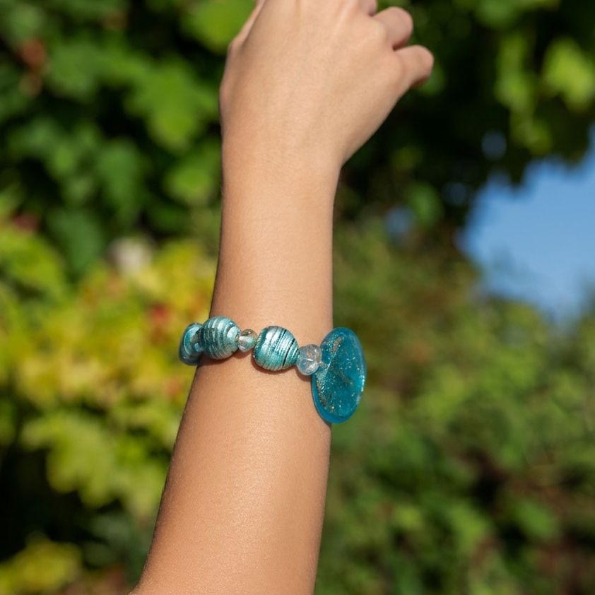 27.Gaia – Bracciale in Cristalli Azzurri