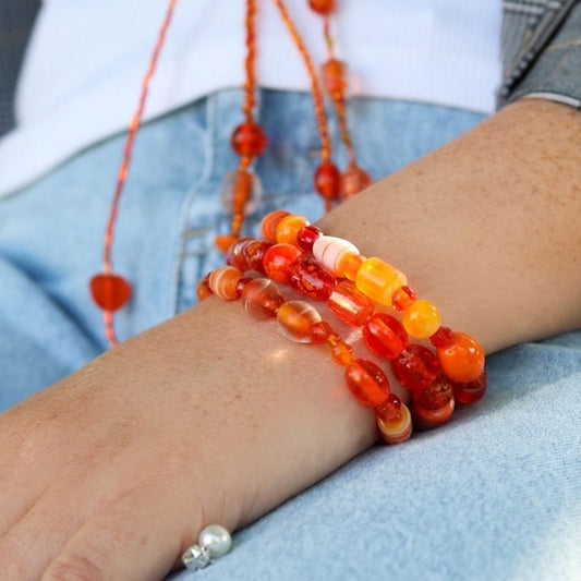 21.Fiordaliso – Bracciale in Calcite Arancione