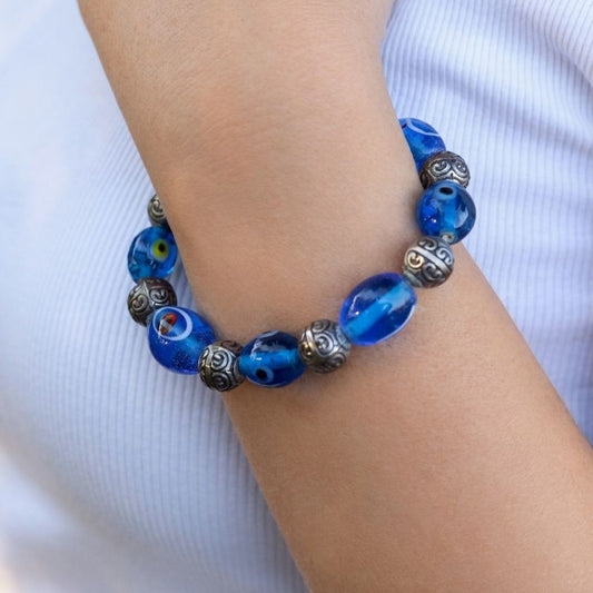 30.Ortensia – Bracciale in Vetro