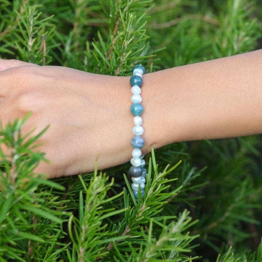 19.Talia – Bracciale in Perle di Fiume e Agata