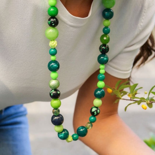 17.Fiora – Collana in Resina leggera Verde