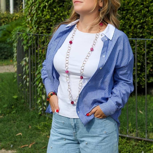 13.Talia – Collana con Catena e Agata Striata